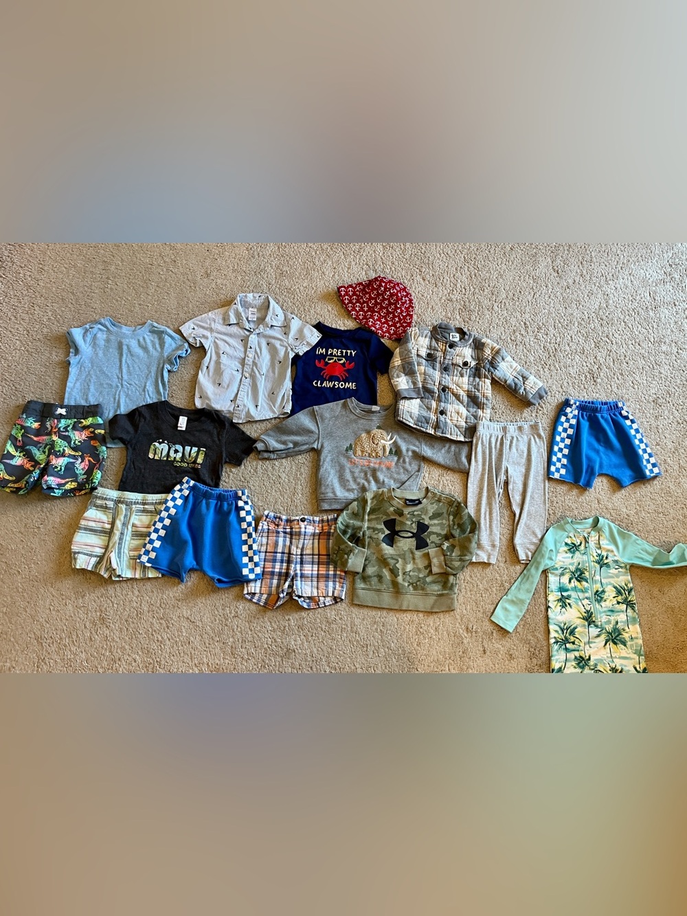 HUGE Lot of 18 Month Clothes! Jacket Pants Shirts Swim Hat Unisex Boys or Girls
